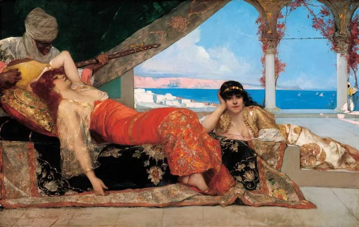 Jean Joseph Benjamin Constant - The favourite of the Emir